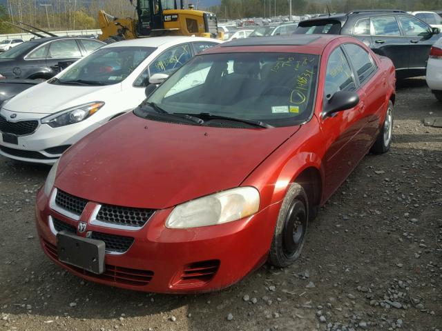 1B3EL46X35N603741 - 2005 DODGE STRATUS SX RED photo 2