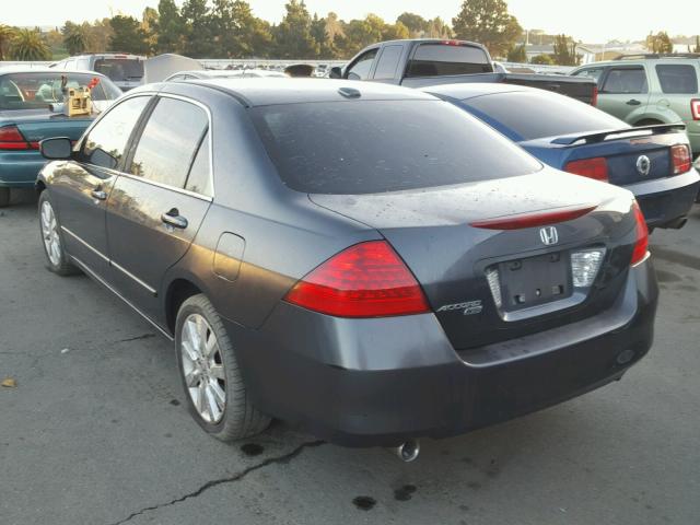 1HGCM66517A061936 - 2007 HONDA ACCORD EX GRAY photo 3