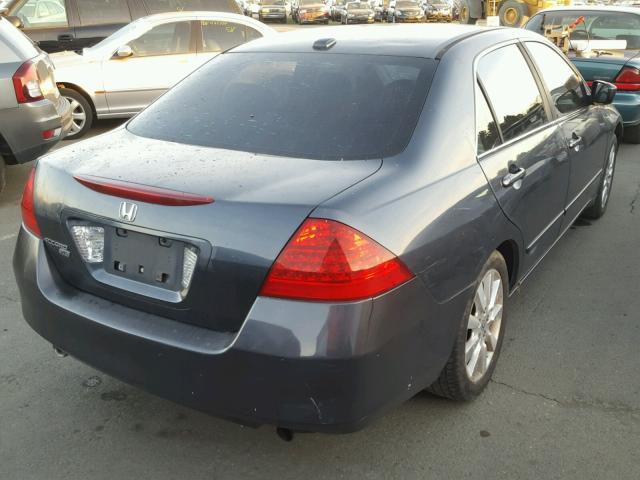 1HGCM66517A061936 - 2007 HONDA ACCORD EX GRAY photo 4