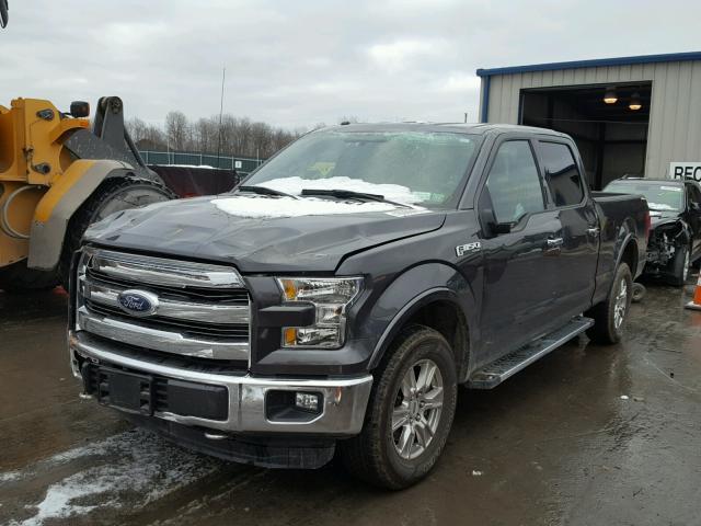 1FTFW1EF4GFC10703 - 2016 FORD F150 SUPER GRAY photo 2