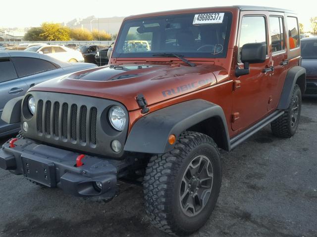 1C4BJWFG6EL306770 - 2014 JEEP WRANGLER U ORANGE photo 2