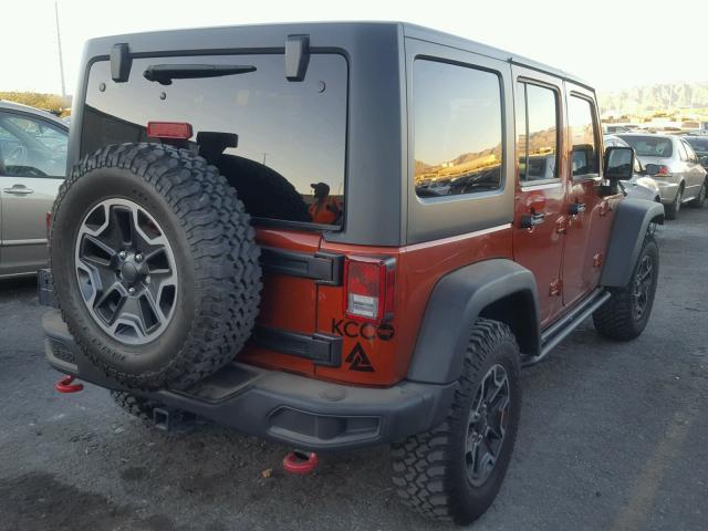 1C4BJWFG6EL306770 - 2014 JEEP WRANGLER U ORANGE photo 4