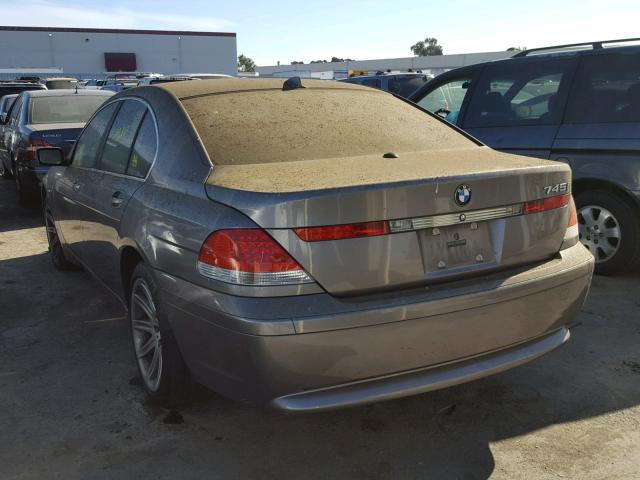 WBAGL63472DP58837 - 2002 BMW 745 I GRAY photo 3