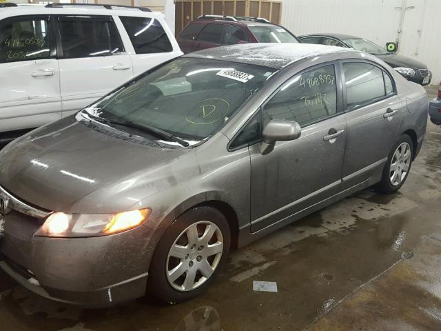 1HGFA16526L123243 - 2006 HONDA CIVIC LX GRAY photo 2