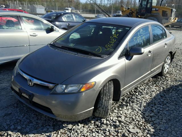 1HGFA16577L023012 - 2007 HONDA CIVIC LX SILVER photo 2