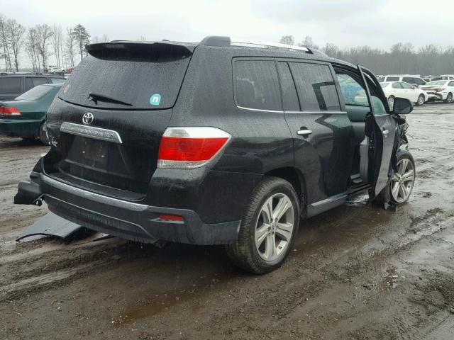 5TDYK3EHXBS041099 - 2011 TOYOTA HIGHLANDER BLACK photo 4