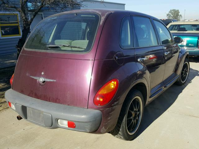 3C4FY4BB61T614869 - 2001 CHRYSLER PT CRUISER PURPLE photo 4