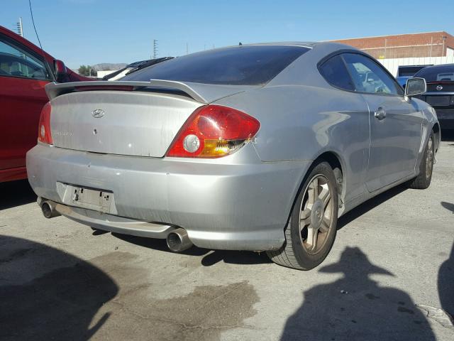 KMHHM65D74U152261 - 2004 HYUNDAI TIBURON SILVER photo 4