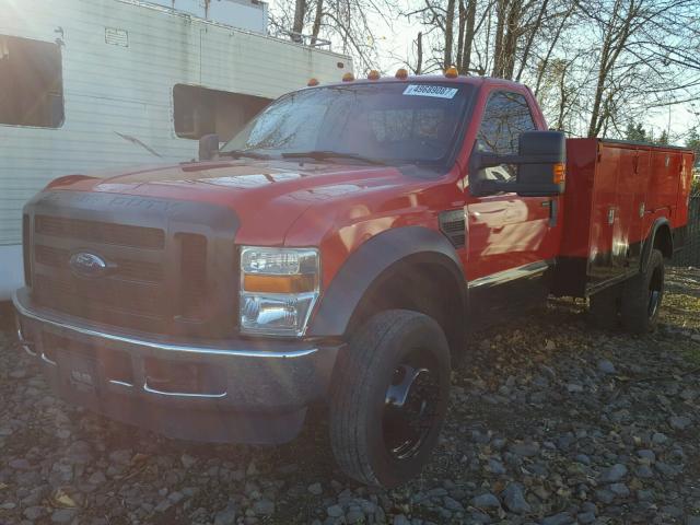 1FDXF46R98ED23693 - 2008 FORD F450 SUPER RED photo 2