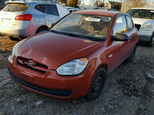 KMHCM36C49U114492 - 2009 HYUNDAI ACCENT GS ORANGE photo 2