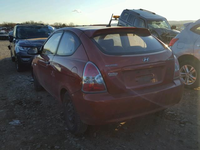 KMHCM36C49U114492 - 2009 HYUNDAI ACCENT GS ORANGE photo 3