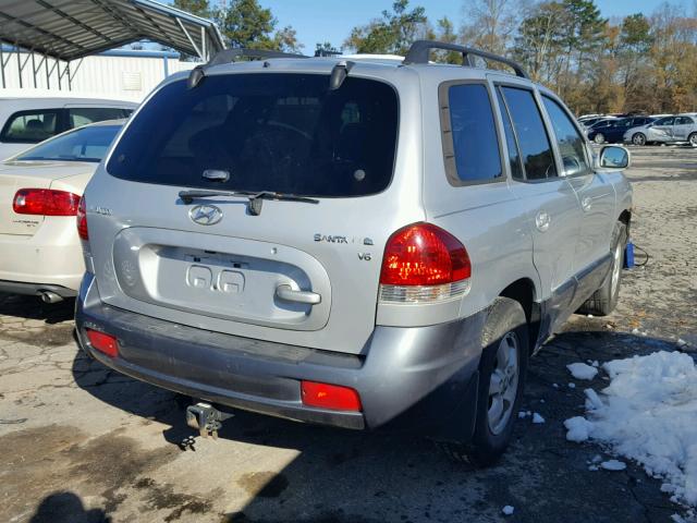 KM8SC13D05U944445 - 2005 HYUNDAI SANTA FE G SILVER photo 4