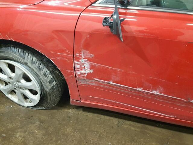 4T4BF3EK3BR146294 - 2011 TOYOTA CAMRY BASE RED photo 9