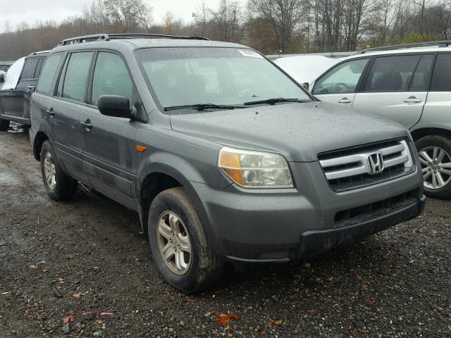 5FNYF28117B003057 - 2007 HONDA PILOT LX GRAY photo 1