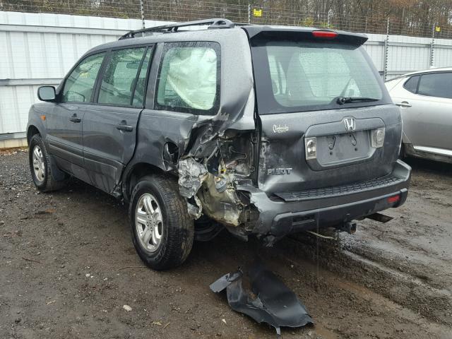 5FNYF28117B003057 - 2007 HONDA PILOT LX GRAY photo 3