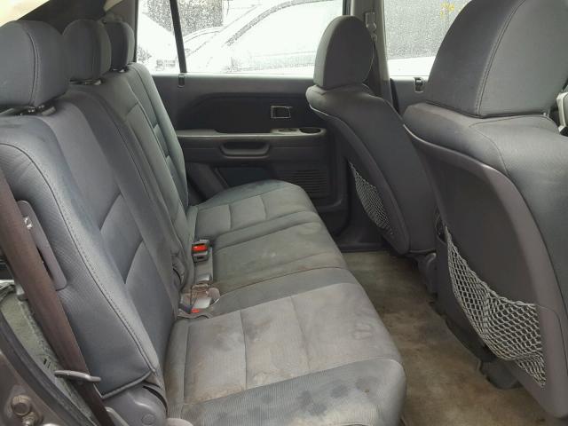 5FNYF28117B003057 - 2007 HONDA PILOT LX GRAY photo 6