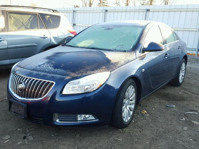 W04GW5EV5B1141376 - 2011 BUICK REGAL CXL BLUE photo 2