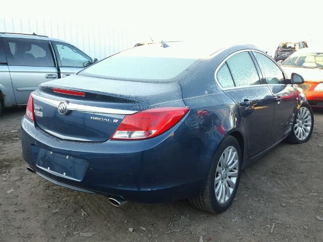 W04GW5EV5B1141376 - 2011 BUICK REGAL CXL BLUE photo 4