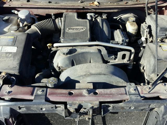 1GKDT13S442111239 - 2004 GMC ENVOY MAROON photo 7