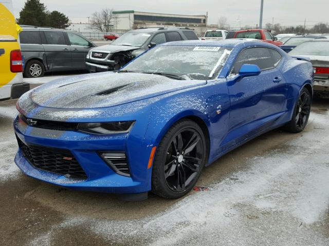 1G1FG1R79G0141910 - 2016 CHEVROLET CAMARO SS BLUE photo 2