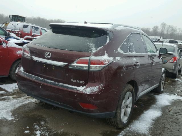 2T2BK1BA5FC307141 - 2015 LEXUS RX 350 MAROON photo 4