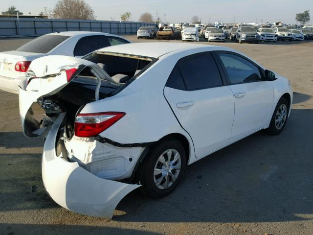 5YFBURHEXEP159915 - 2014 TOYOTA COROLLA L WHITE photo 4