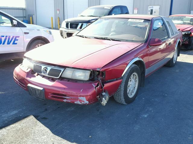 1MELM62W8RH669569 - 1994 MERCURY COUGAR XR7 MAROON photo 2