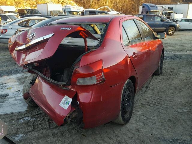 JTDBT903591338077 - 2009 TOYOTA YARIS RED photo 4