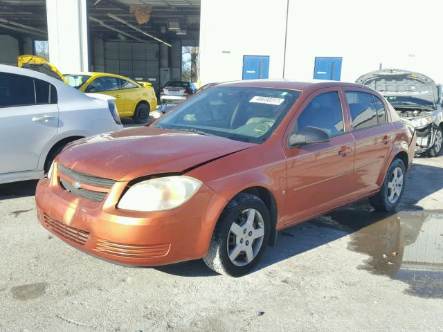 1G1AK58F677241642 - 2007 CHEVROLET COBALT LS ORANGE photo 2