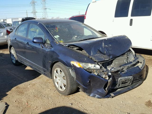 1HGFA16557L138837 - 2007 HONDA CIVIC LX BLUE photo 1