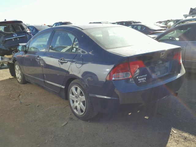 1HGFA16557L138837 - 2007 HONDA CIVIC LX BLUE photo 3