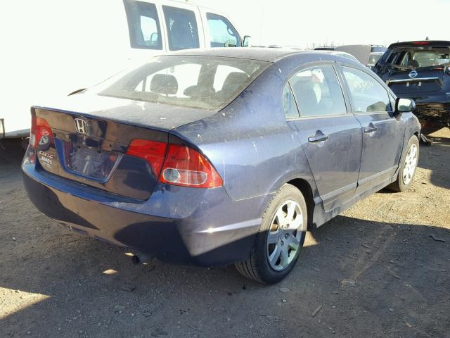 1HGFA16557L138837 - 2007 HONDA CIVIC LX BLUE photo 4