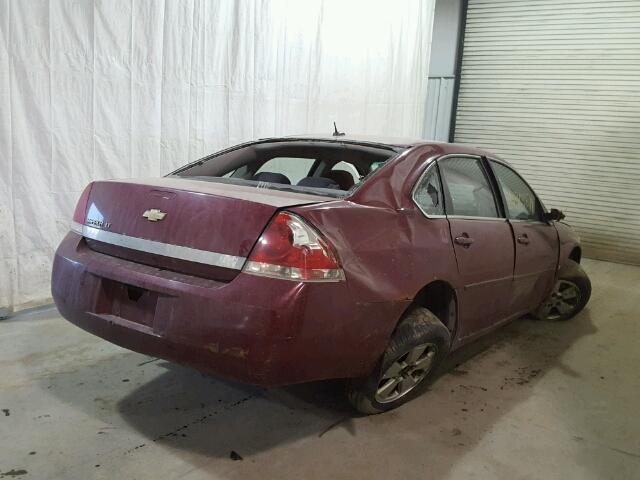 2G1WT58KX69156350 - 2006 CHEVROLET IMPALA LT RED photo 4