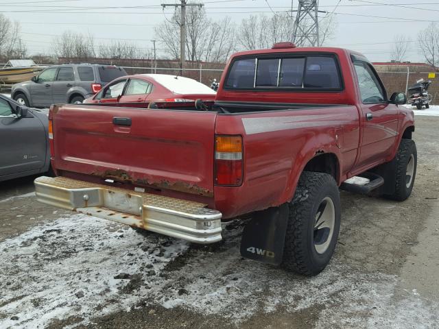 4TARN01P5RZ248883 - 1994 TOYOTA PICKUP 1/2 RED photo 4