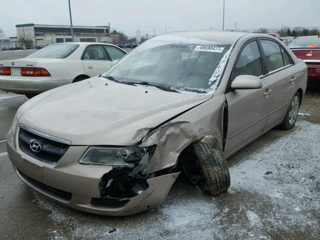 5NPET46C28H393598 - 2008 HYUNDAI SONATA GLS TAN photo 2