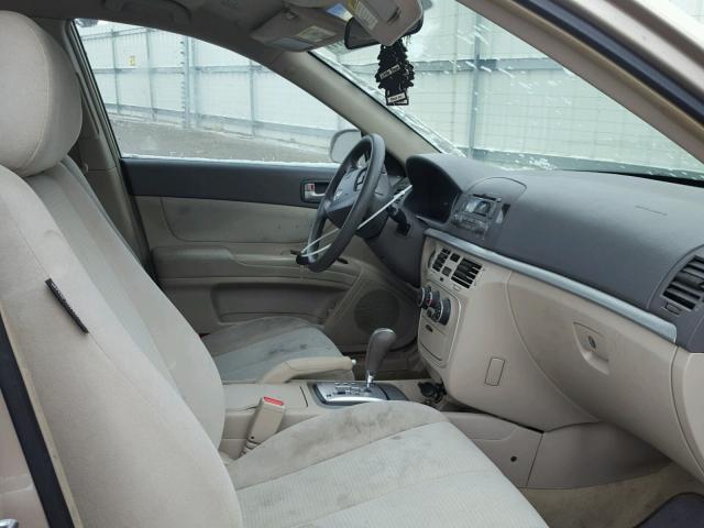 5NPET46C28H393598 - 2008 HYUNDAI SONATA GLS TAN photo 5