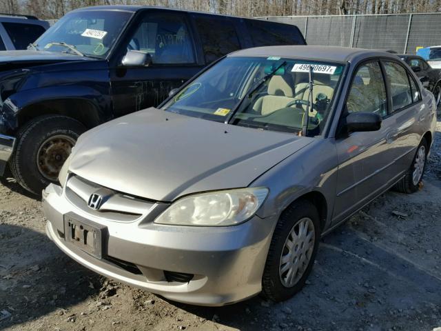 2HGES15564H595627 - 2004 HONDA CIVIC LX TAN photo 2