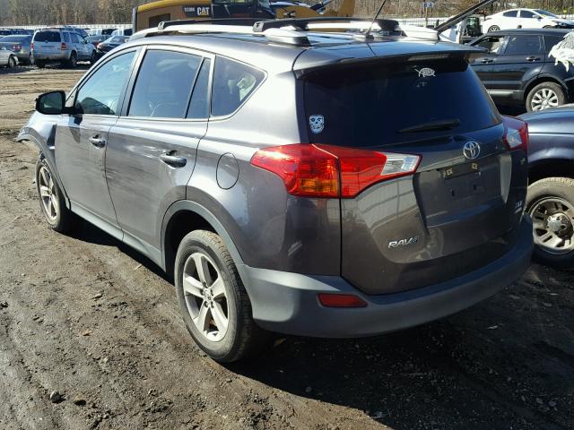 2T3RFREV8EW144798 - 2014 TOYOTA RAV4 XLE GRAY photo 3