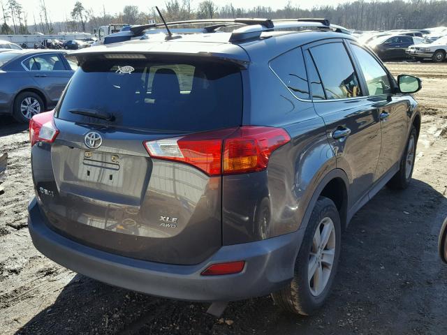 2T3RFREV8EW144798 - 2014 TOYOTA RAV4 XLE GRAY photo 4