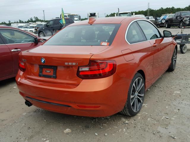 WBA1G9C58GV599316 - 2016 BMW 228 XI ORANGE photo 4