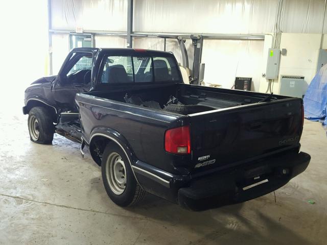 1GCCS14H838250007 - 2003 CHEVROLET S TRUCK S1 BLACK photo 3