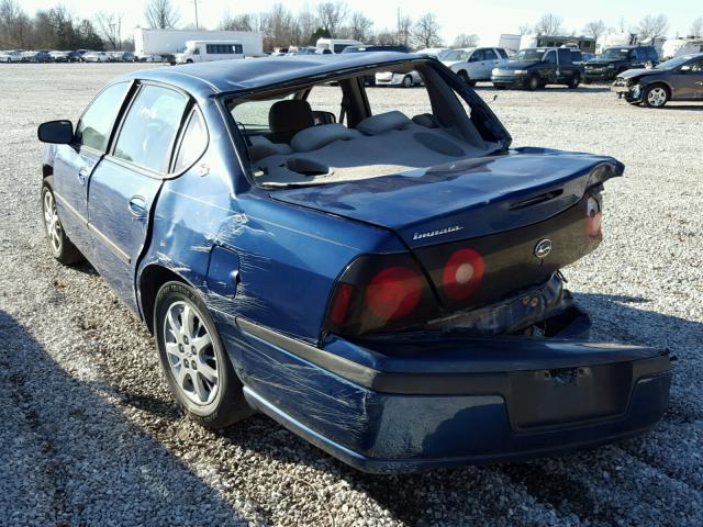 2G1WF52EX59288775 - 2005 CHEVROLET IMPALA BLUE photo 3