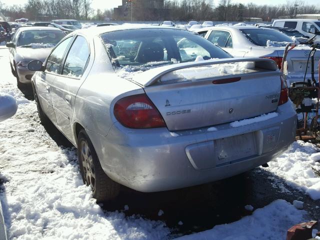 1B3ES56C73D182986 - 2003 DODGE NEON SXT SILVER photo 3