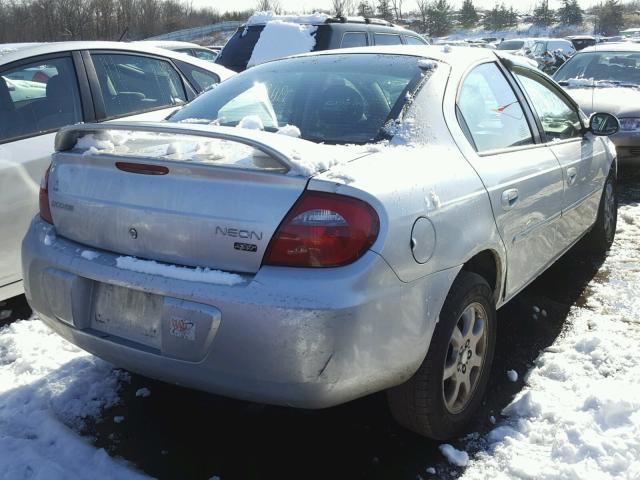 1B3ES56C73D182986 - 2003 DODGE NEON SXT SILVER photo 4