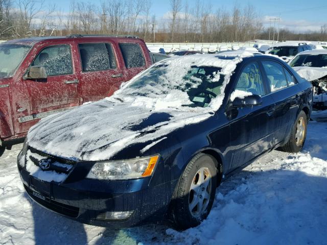 5NPEU46FX6H015176 - 2006 HYUNDAI SONATA GLS BLUE photo 2