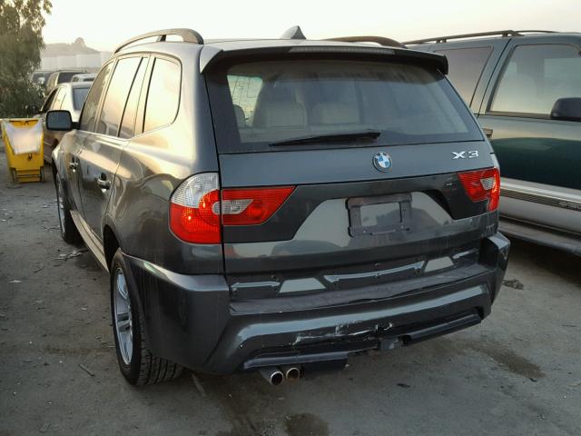 WBXPA93496WG75890 - 2006 BMW X3 3.0I CHARCOAL photo 3