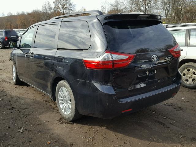 5TDYK3DC8GS744763 - 2016 TOYOTA SIENNA XLE BLACK photo 3