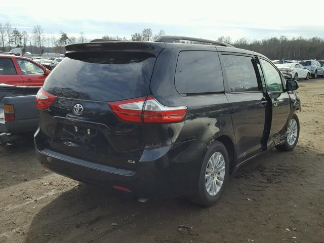 5TDYK3DC8GS744763 - 2016 TOYOTA SIENNA XLE BLACK photo 4