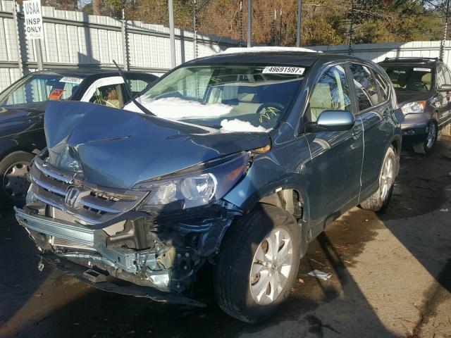 5J6RM3H58DL004065 - 2013 HONDA CR-V EX BLUE photo 2