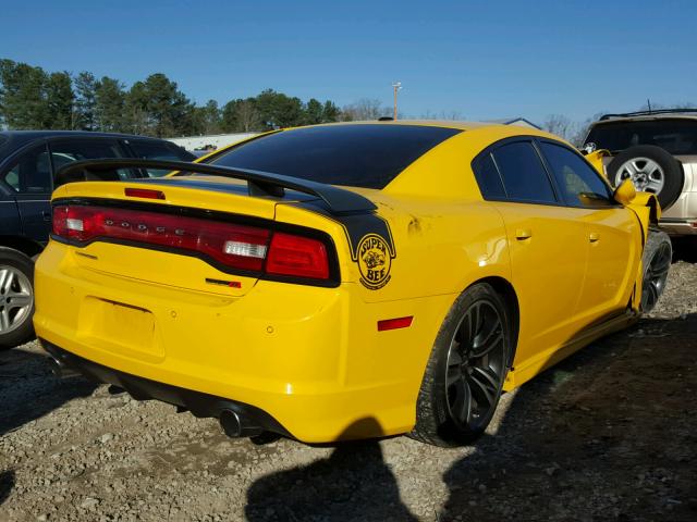 2C3CDXGJ9CH270244 - 2012 DODGE CHARGER SU YELLOW photo 4